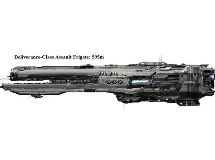 UNSC Deliverance-Class Assault Frigate 3d printed