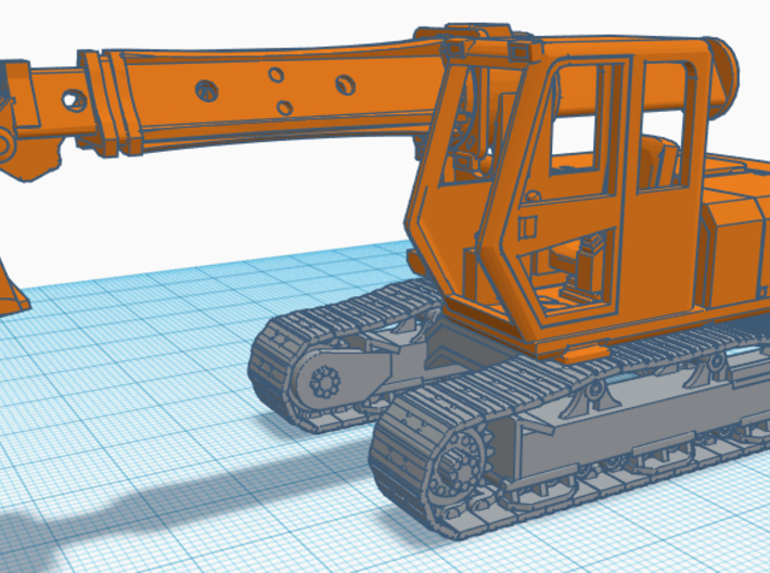 1/87th Track undercarriage for Gradall Excavator 3d printed As shown with Gradall body, available separately