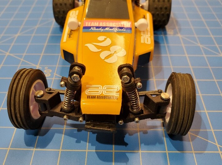 Front suspension kit for AE 1:28 cars 3d printed 