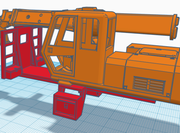 1/87th Truck mount Flatbed for Gradall Excavator 3d printed 