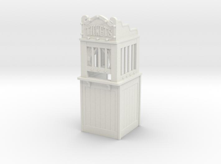 Carnival Ticket Booth 01. 1:24 Scale 3d printed 