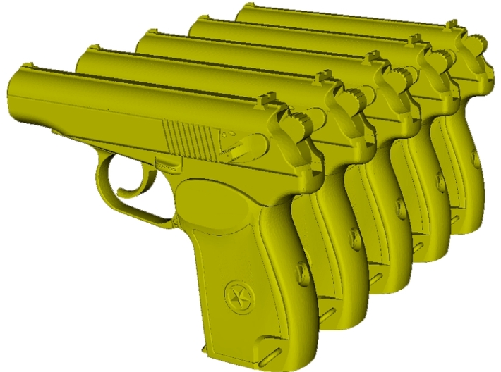 1/12 scale USSR KGB Makarov pistols x 5 3d printed