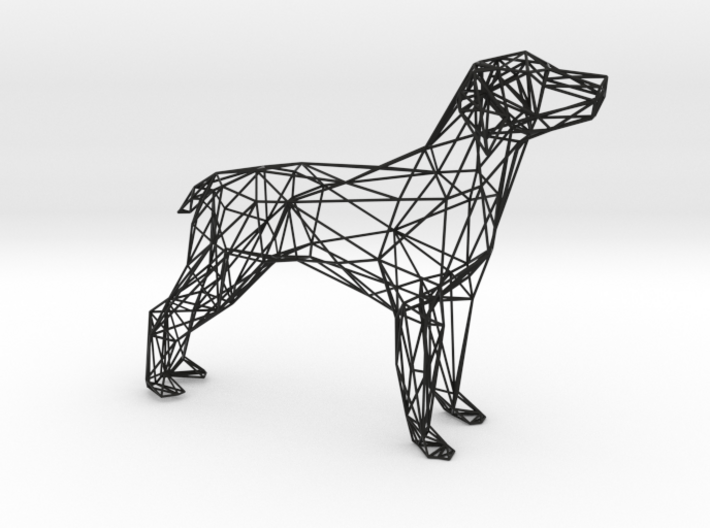 Dog Wire Sculpture 3d printed