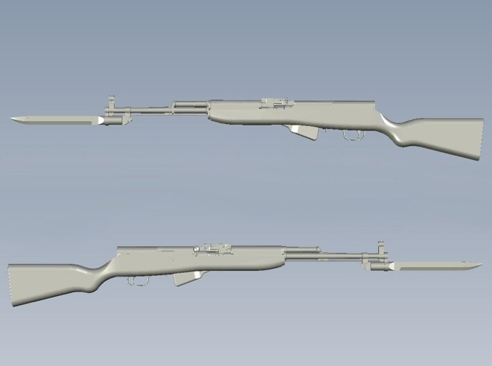 1/12 scale SKS Type 45 rifles & bayo expanded x 5 3d printed 