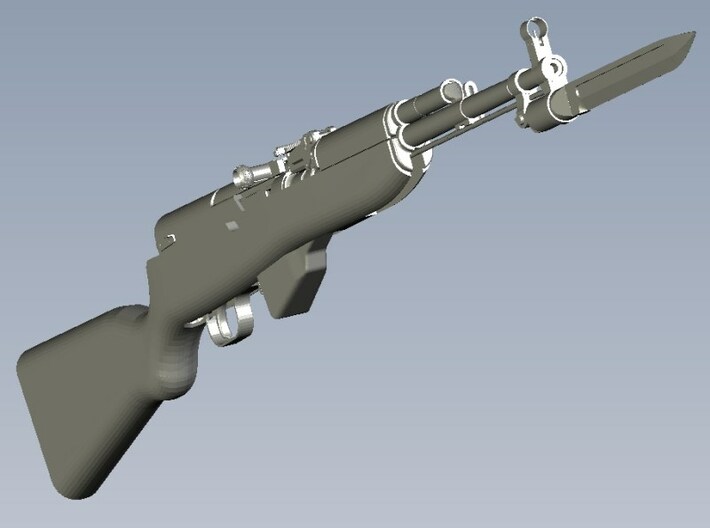 1/12 scale SKS Type 45 rifles & bayo expanded x 5 3d printed 