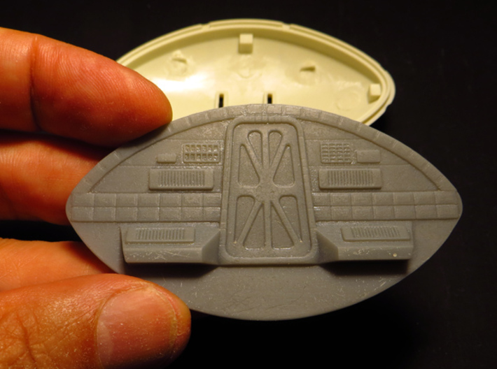 SPACE 2999 EAGLE MPC 1/48 CABIN BACKWALL 3d printed Product cleaned and primed.
