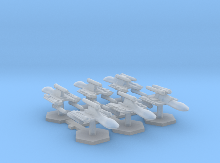 7000 Scale Romulan Fleet Assault Ship Collection 3d printed