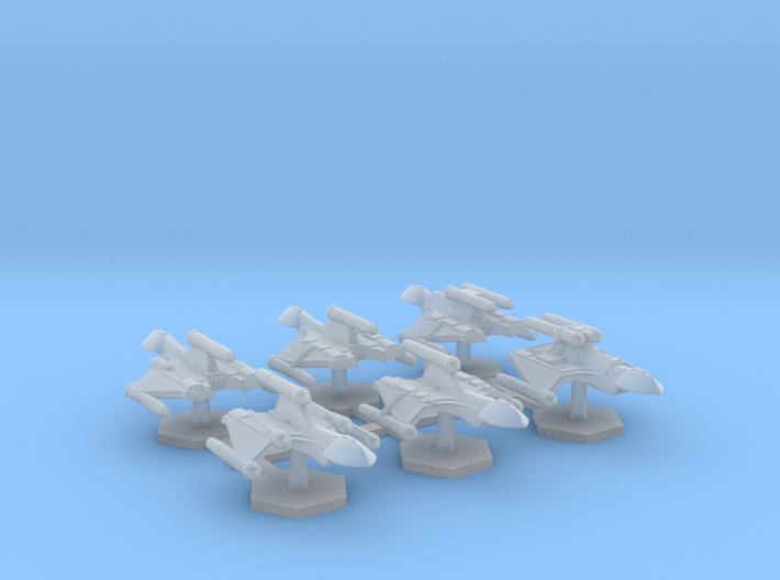 7000 Scale Romulan Fleet Assault Ship + Collection 3d printed