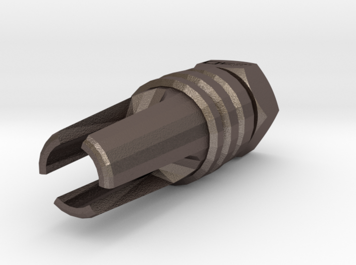 M16A1 Three Prong Muzzle Flashhider (14mm- Steel) 3d printed