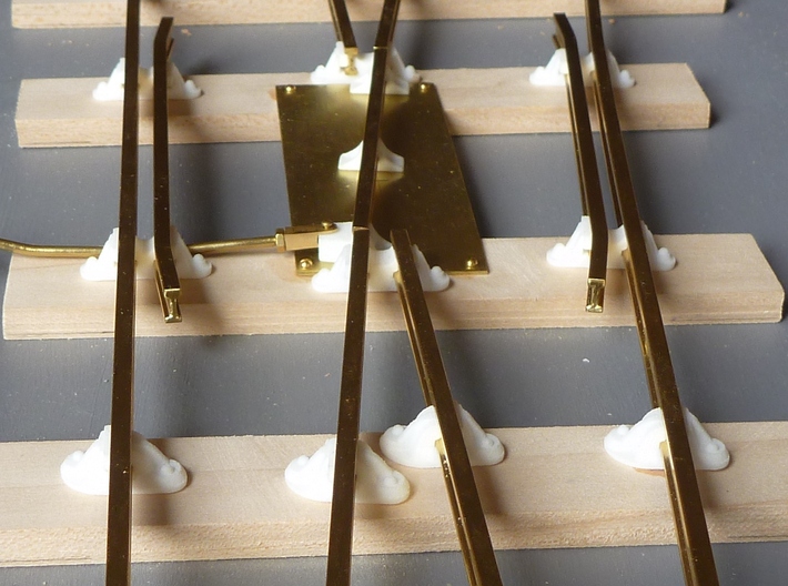 7/8" Scale Dinorwic Stub Point Chairs 1 in 6 3d printed Rails, brass and wood not included