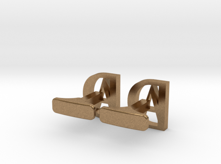 typeface cufflinks 3d printed