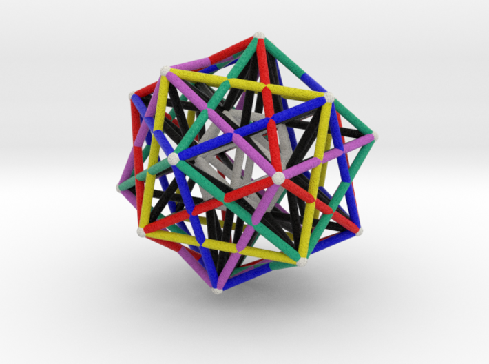 Dodecahedron Starcage with Inner Icosahedron 75mm 3d printed