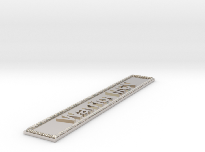 Nameplate Warrior MCV 3d printed