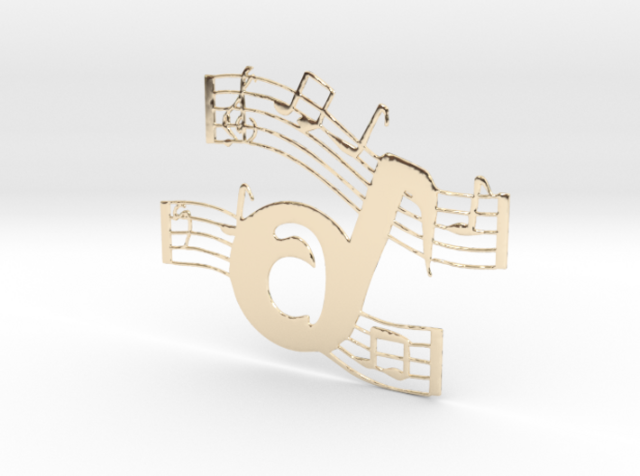 Musical Font A 3d printed