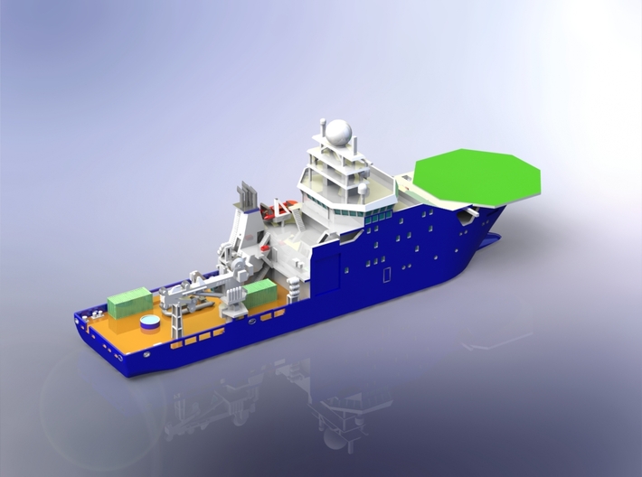 Deepsea Research Vessel RV Petrel 1/350  3d printed 