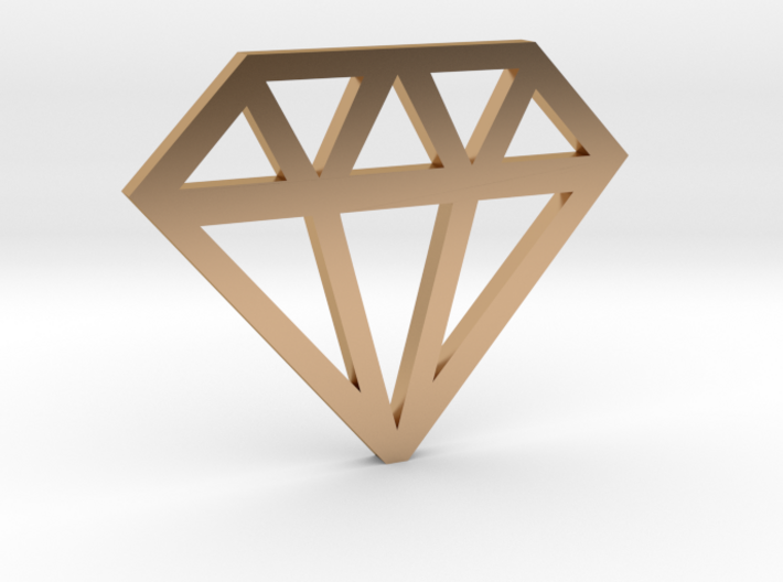 Abstract Diamond Pendant 3d printed