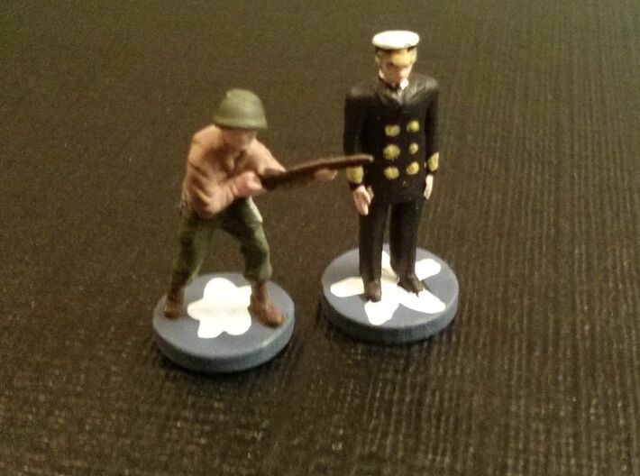 Leaders: France & Italy 3d printed Admiral dress blues. Pieces sold unpainted.