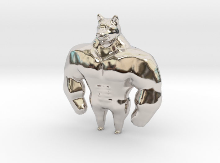 Swole Doge strong dog meme 40mm miniature figure 3d printed