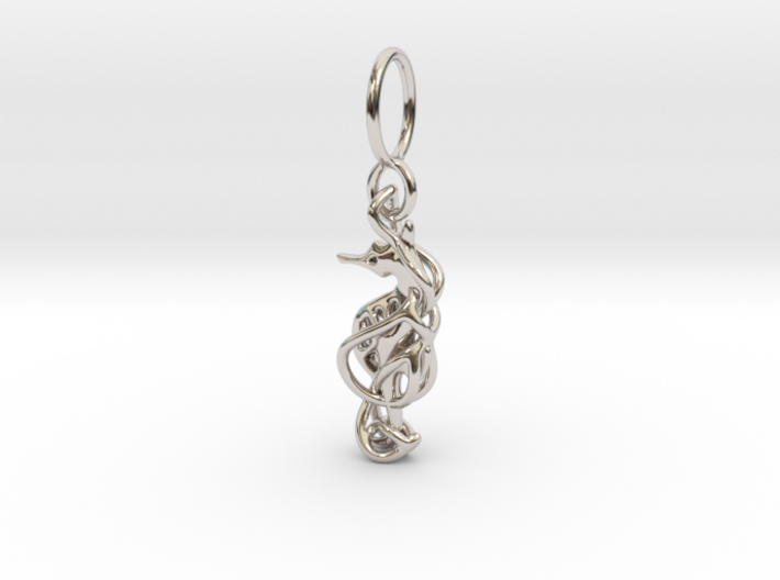 Sea horse pendant 3d printed
