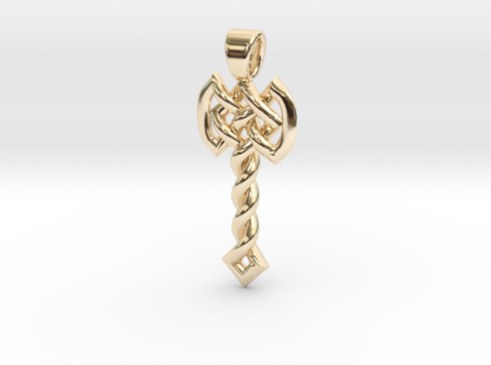 Celtic knot axe [pendant] 3d printed