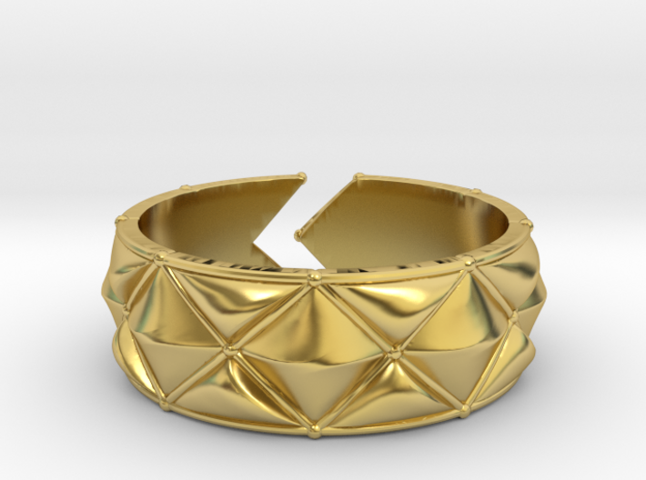 Cushion band ring [sizable ring] 3d printed