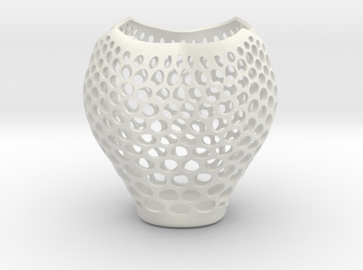 Strawberry-like voronoi style vase 3d printed