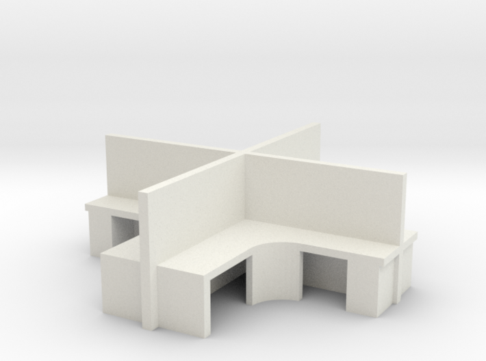 2x2 Office Cubicle 1/48 3d printed