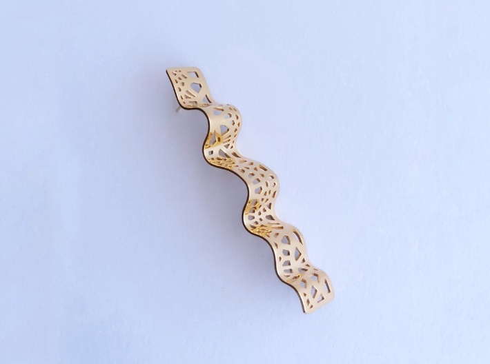 Lace Ribon Earrings 3d printed Lace Ribbon earrings - 14k Gold Plated