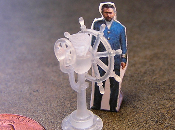 Nautilus Ships Wheel B31 3d printed Captain Nemo behind his wheel.