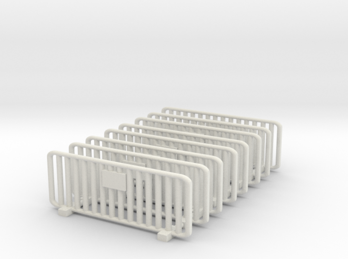 Crowd Control Barrier (x8) 1/76 3d printed