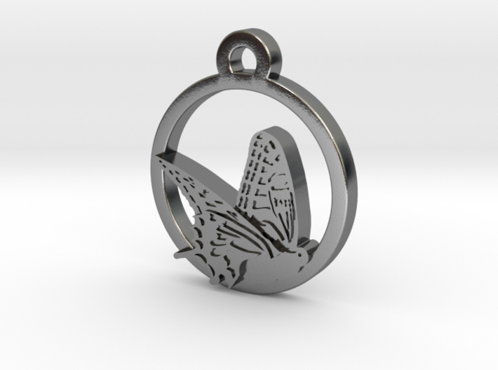 Butterfly Charm Necklace n92 3d printed