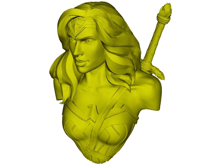 1/9 scale Wonder Woman superheroine bust 3d printed