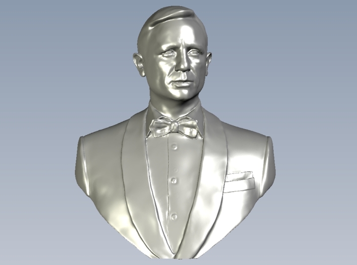 1/9 scale Daniel Craig as James Bond 007 bust 3d printed 
