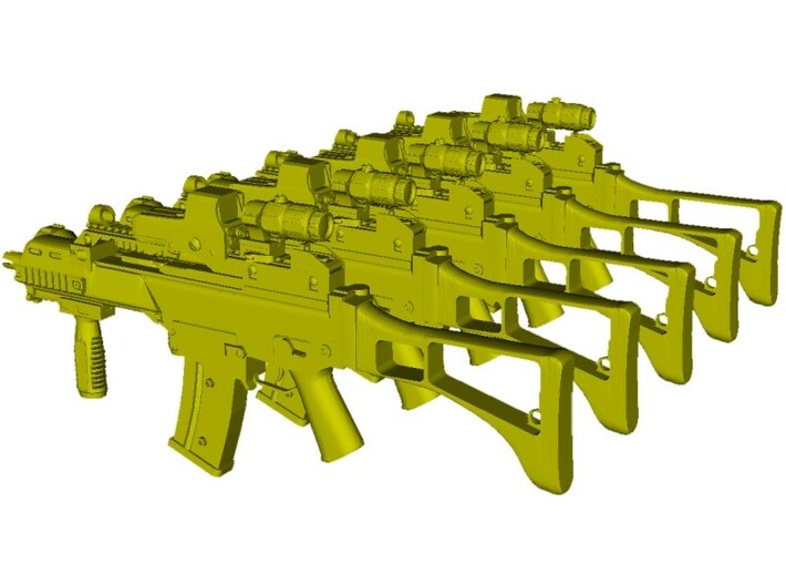 1/50 scale Heckler &amp; Koch G-36C rifles x 5 3d printed