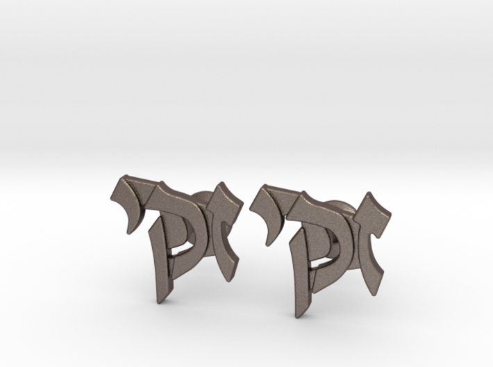 Hebrew Name Cufflinks - &quot;Zacky&quot; 3d printed
