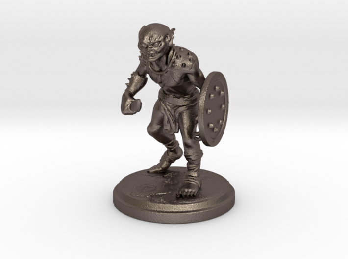 Goblin with shield 25mm 3d printed