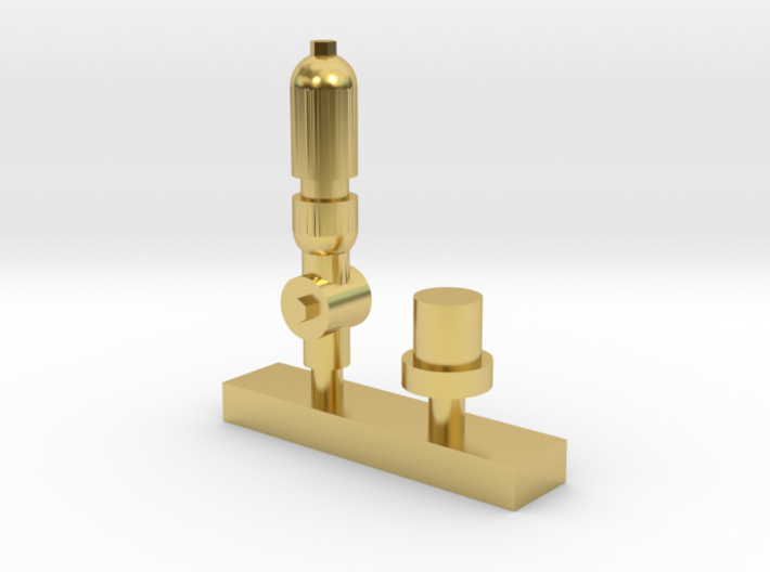 OO Scale NWR #6 Whistle and Safety Valve 3d printed
