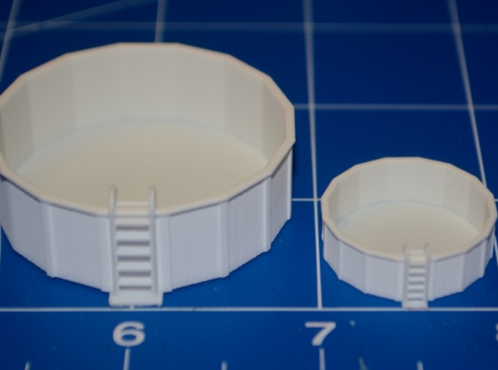 HO-Scale 12-Foot Swimming Pool 3d printed HO & N Scale Production Samples