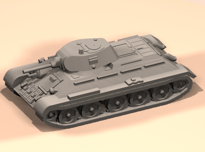 1/100 T-34 tank 1940 model (low detail) 3d printed