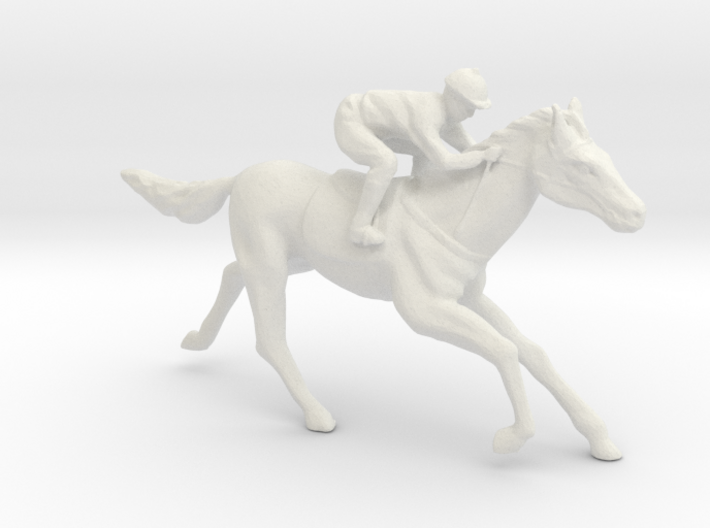 O Scale Jockey and Horse 3d printed This is render not a picture