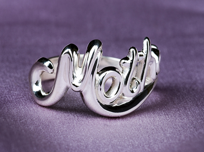 Mother Word Ring Mother's Day Gift 3d printed Mother Word Ring