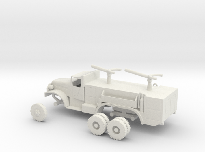 1/72 Scale White Airfield Fire Truck Kit 3d printed