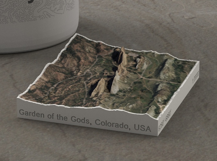 Garden of the Gods, Colorado, USA, 1:20000 3d printed 