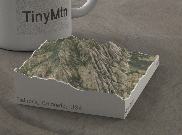 Flatirons, Colorado, USA, 1:25000 3d printed 