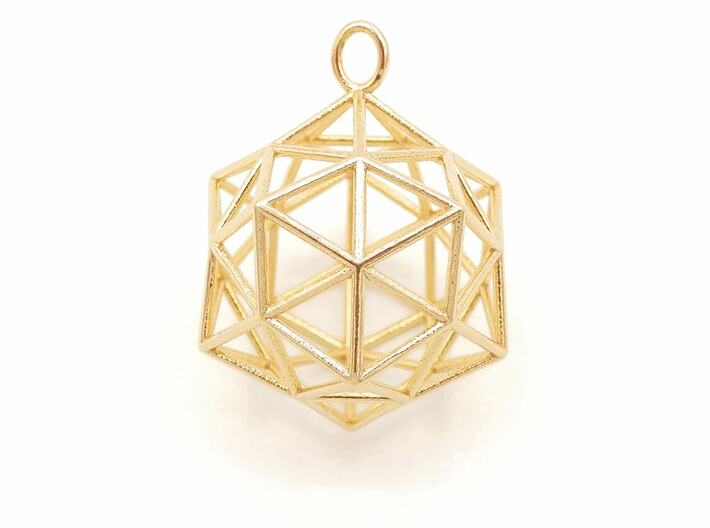 Conscious Crystal Pendant 3d printed Conscious Crystal Pendant - Brass