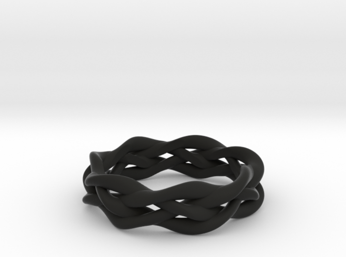 'Swoop' Braid Ring, size 8.25 3d printed