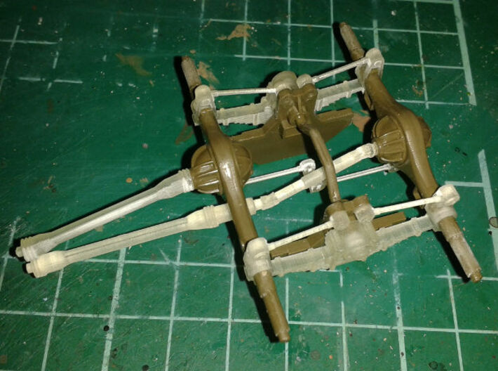 DUKW suspension correction set Italeri Airfix 1:35 3d printed Assembly from below