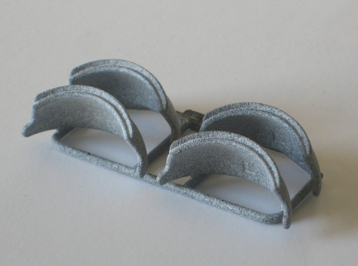 Easy Move Eyelids™ V6-2PR 3d printed Product Photo - Gray PA12