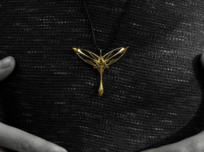 Guardian of Gaia Pendant 3d printed Guardian of Gaia Pendant - Gold Plated Brass