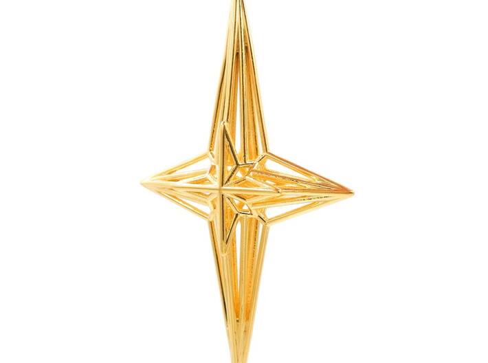 Soul Star Pendant 3d printed Soul Star Pendant - 18k Gold Plated Brass